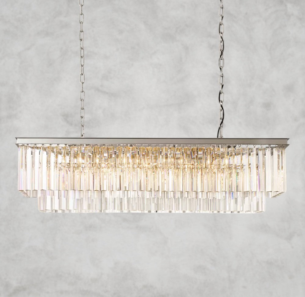 1920S Odeon Rectangular Chandelier 40", 49", 59"
